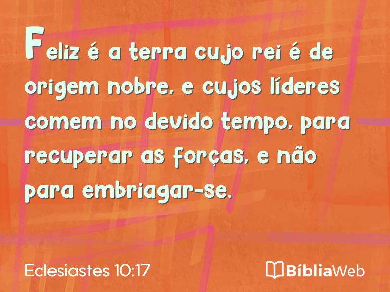 Eclesiastes 10:17 em imagem para compartilhar