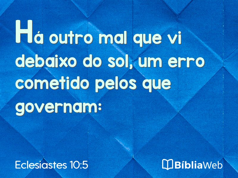 Eclesiastes 10:5 em imagem para compartilhar