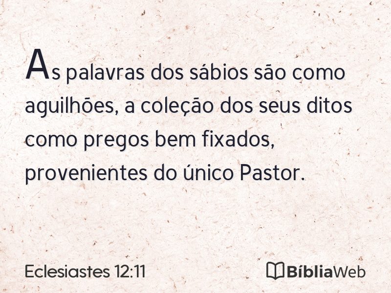 Eclesiastes 12:11 em imagem para compartilhar