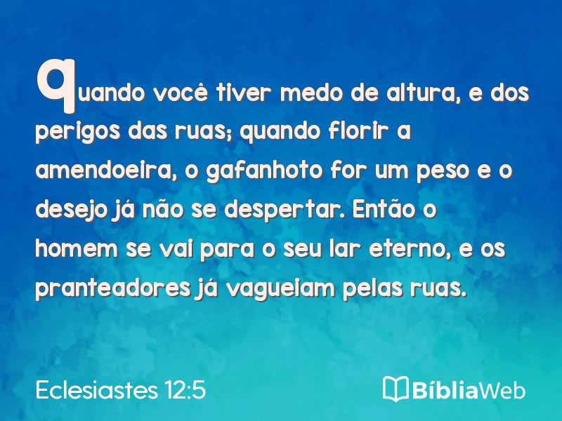 Eclesiastes 12:5 em imagem para compartilhar