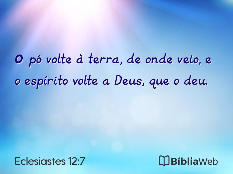 Eclesiastes 12:7 em imagem para compartilhar