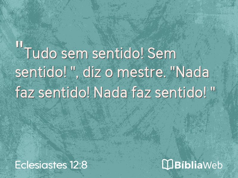 Eclesiastes 12:8 em imagem para compartilhar