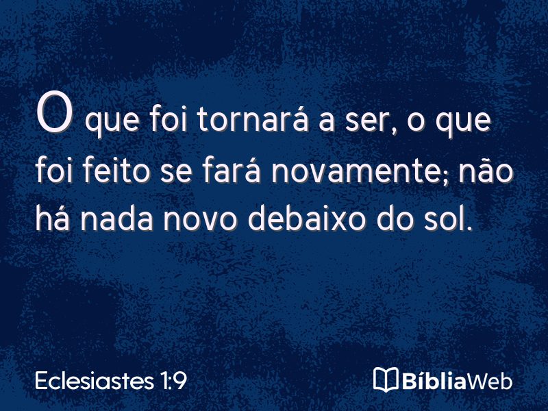 Eclesiastes 1:9 em imagem para compartilhar