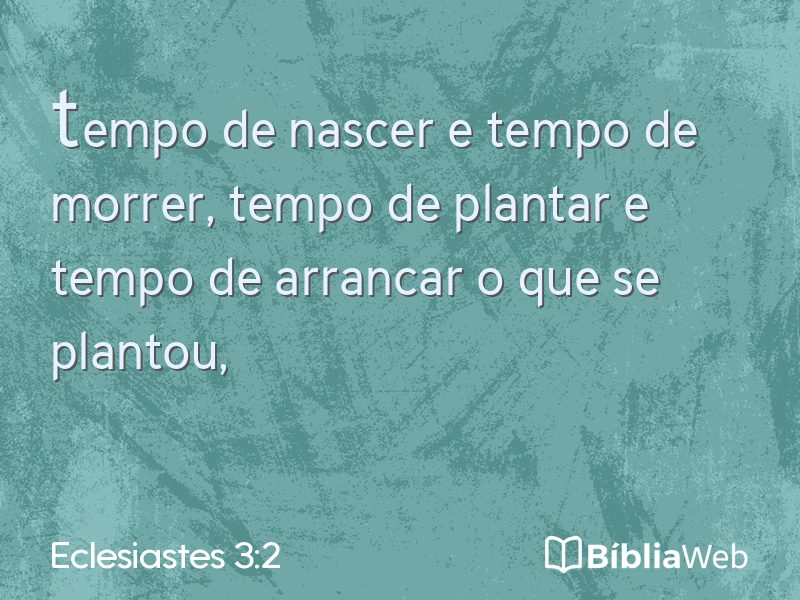 Eclesiastes 3:2 em imagem para compartilhar