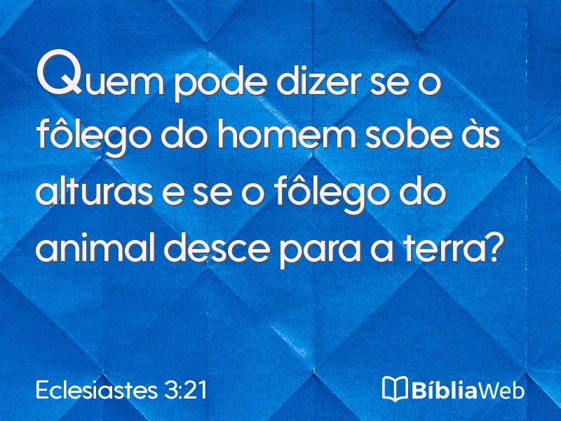 Eclesiastes 3:21 em imagem para compartilhar