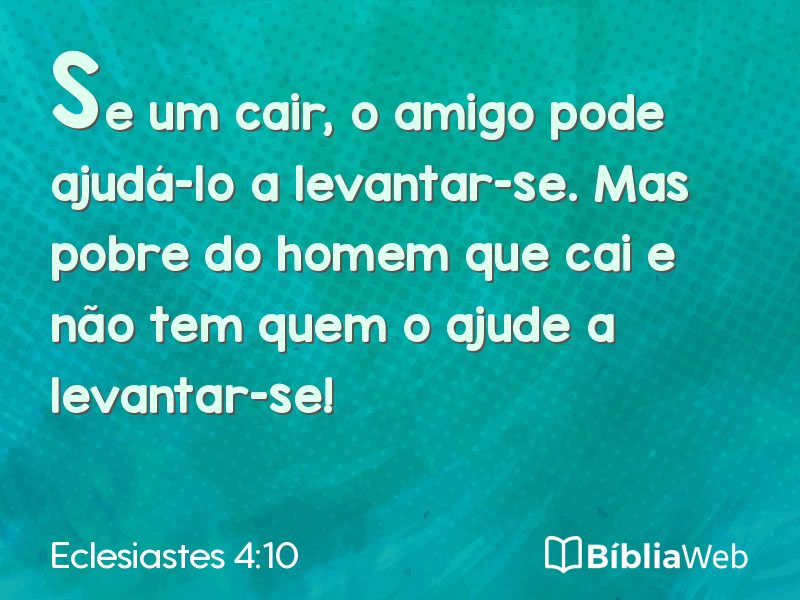 Eclesiastes 4:10 em imagem para compartilhar