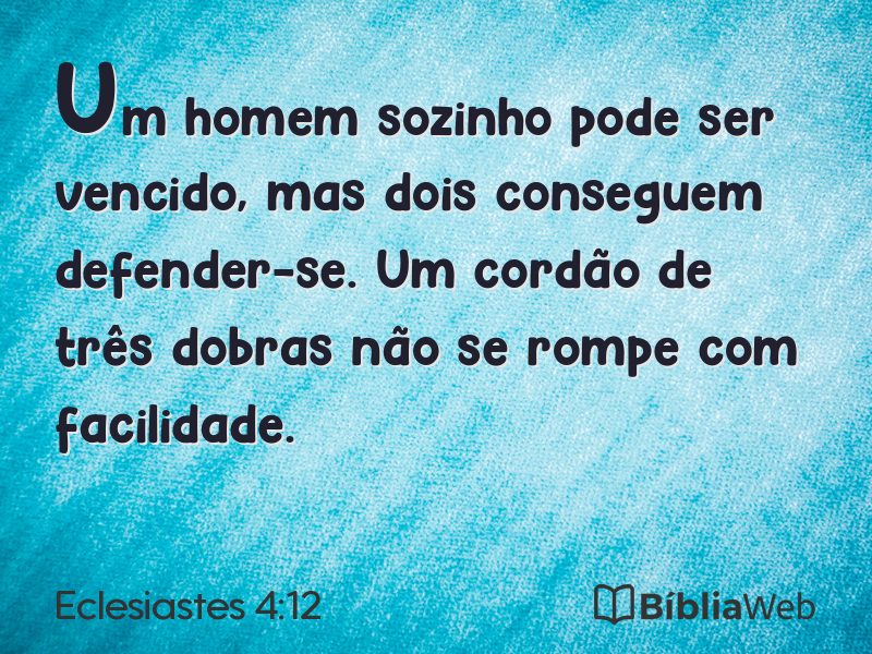 Eclesiastes 4:12 em imagem para compartilhar