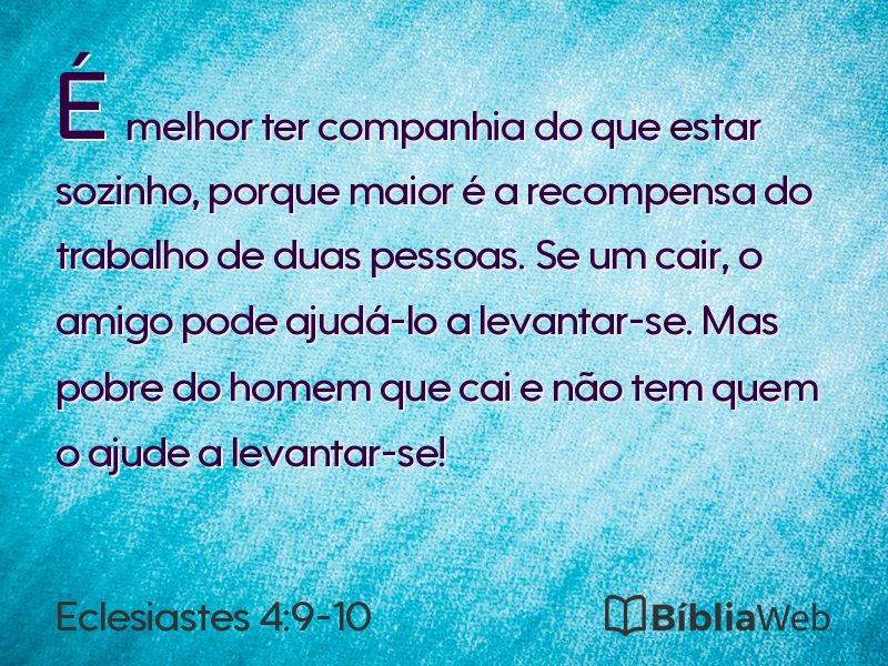 Eclesiastes 4:9-10 em imagem para compartilhar