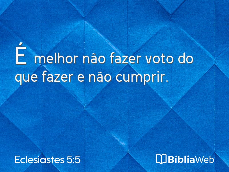 Eclesiastes 5:5 em imagem para compartilhar