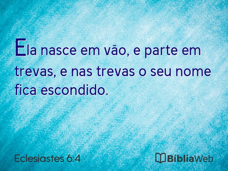Eclesiastes 6:4 em imagem para compartilhar