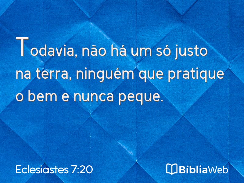 Eclesiastes 7:20 em imagem para compartilhar