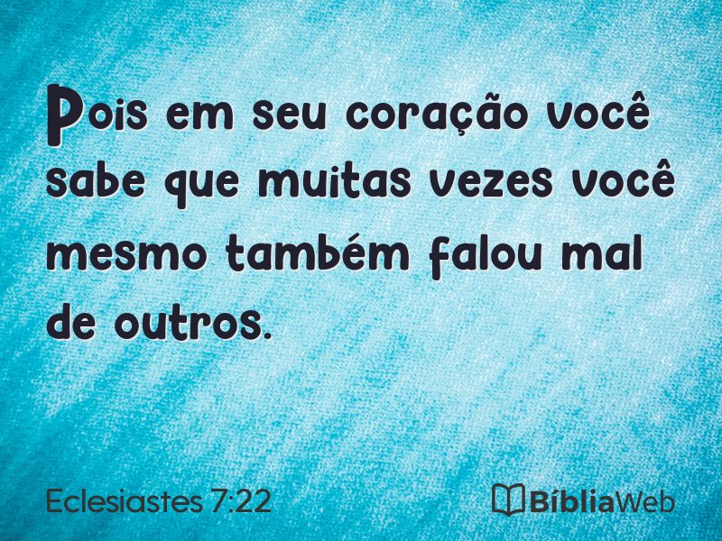 Eclesiastes 7:22 em imagem para compartilhar