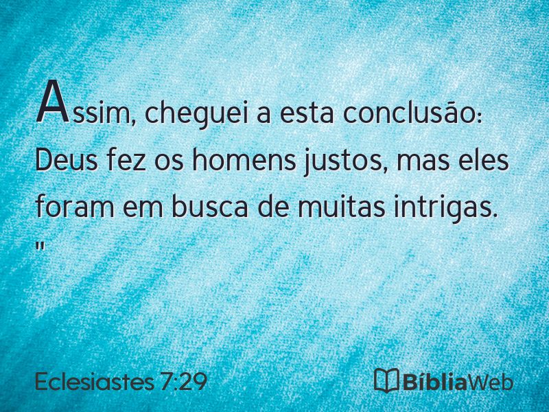 Eclesiastes 7:29 em imagem para compartilhar