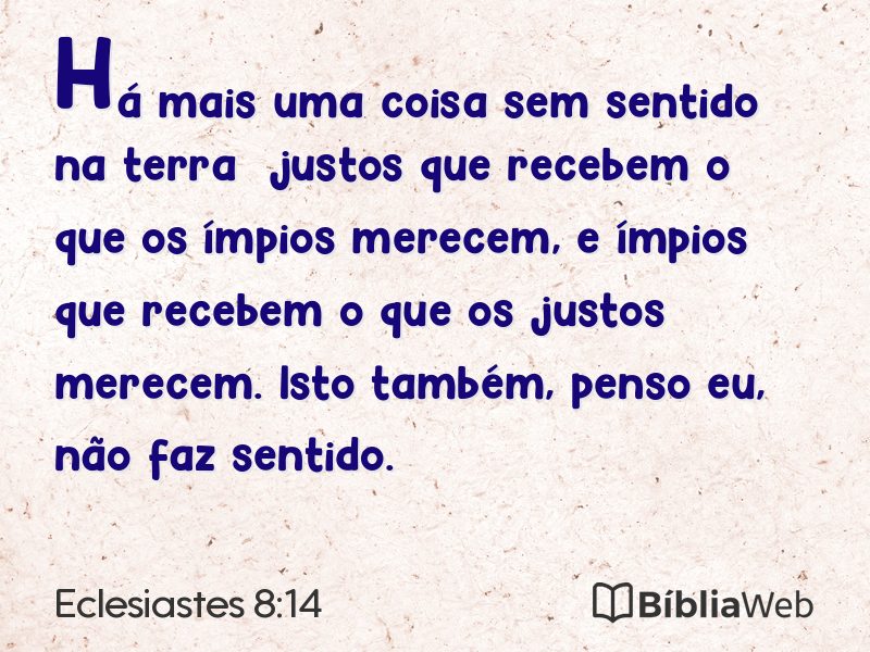 Eclesiastes 8:14 em imagem para compartilhar