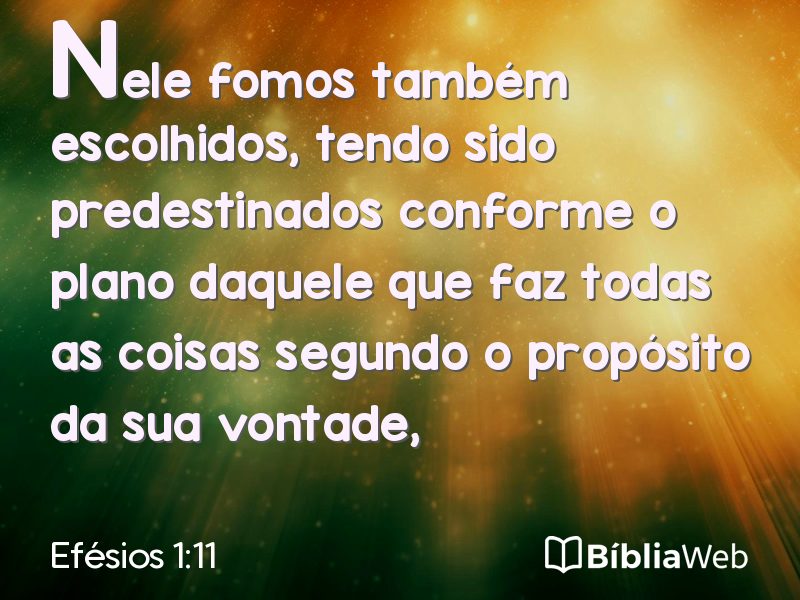 Efésios 1:11 em imagem para compartilhar
