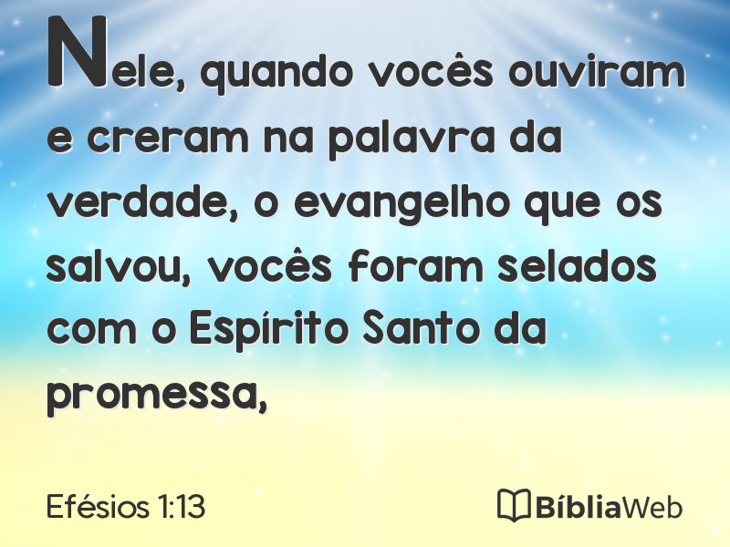 Efésios 1:13 em imagem para compartilhar