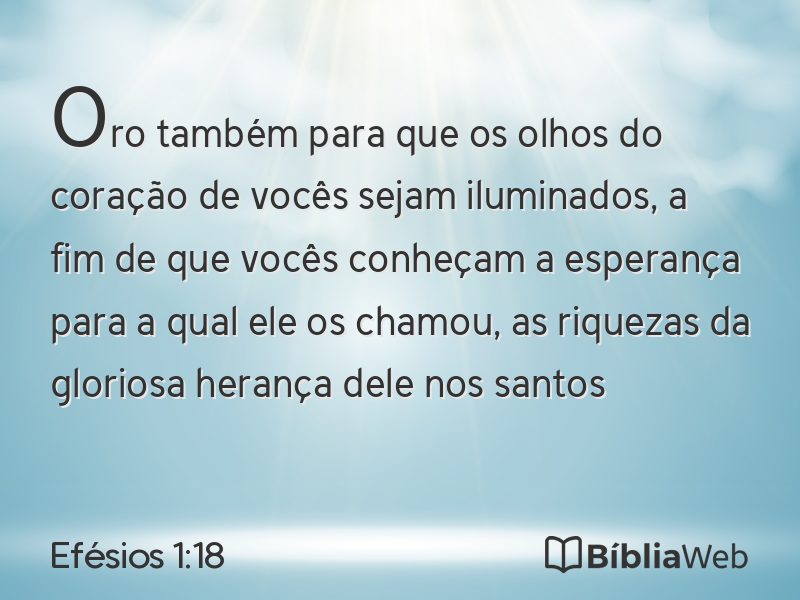 Efésios 1:18 em imagem para compartilhar