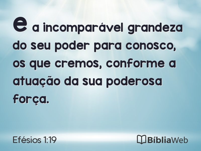 Efésios 1:19 em imagem para compartilhar