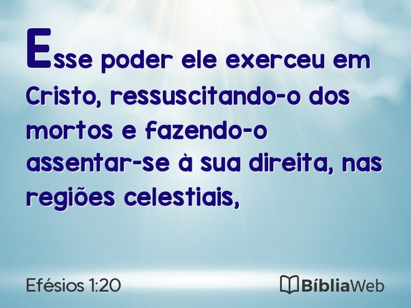 Efésios 1:20 em imagem para compartilhar