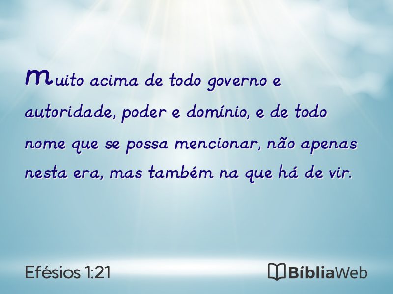 Efésios 1:21 em imagem para compartilhar