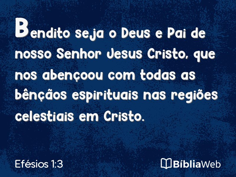 Efésios 1:3 em imagem para compartilhar