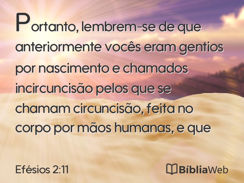 Efésios 2:11 em imagem para compartilhar