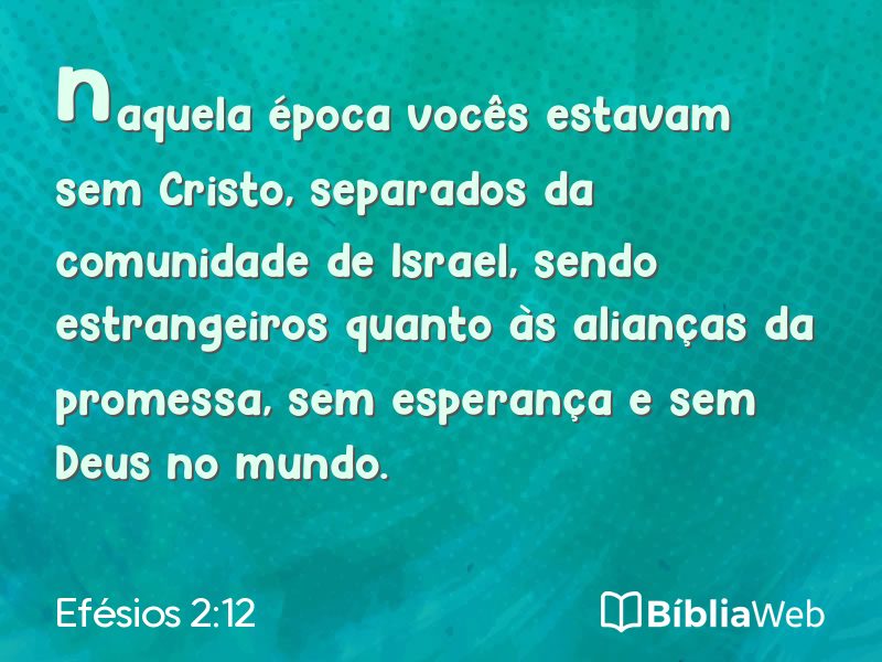 Efésios 2:12 em imagem para compartilhar