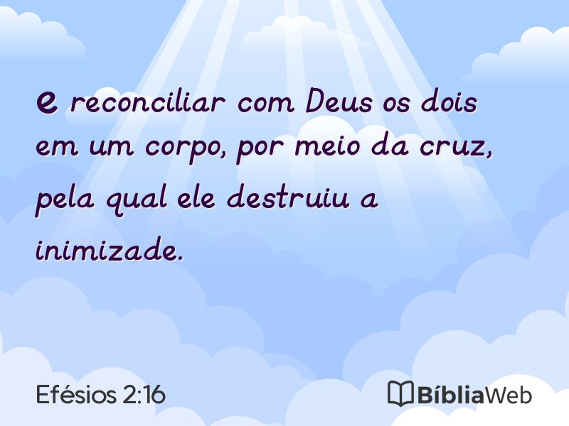 Efésios 2:16 em imagem para compartilhar