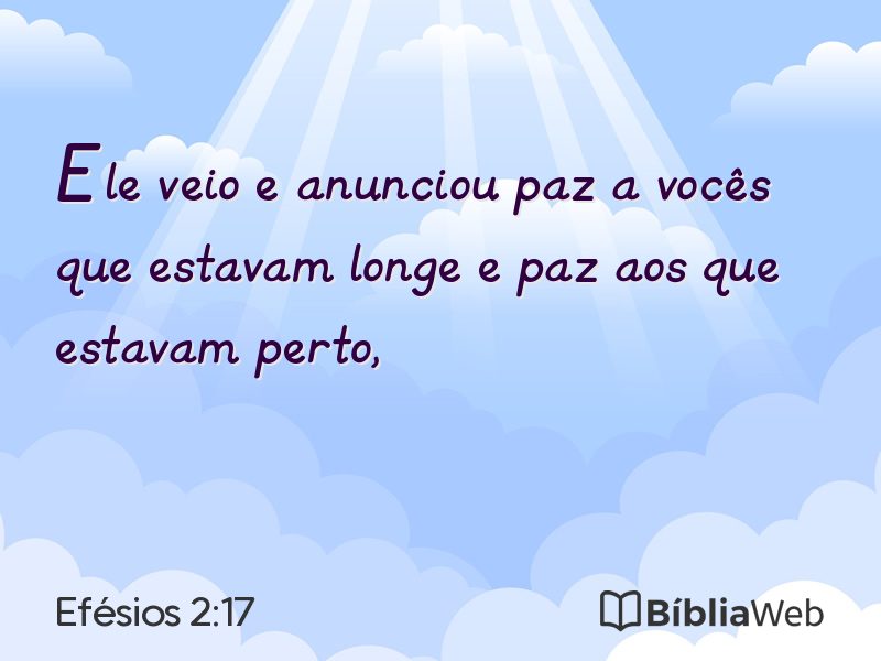 Efésios 2:17 em imagem para compartilhar