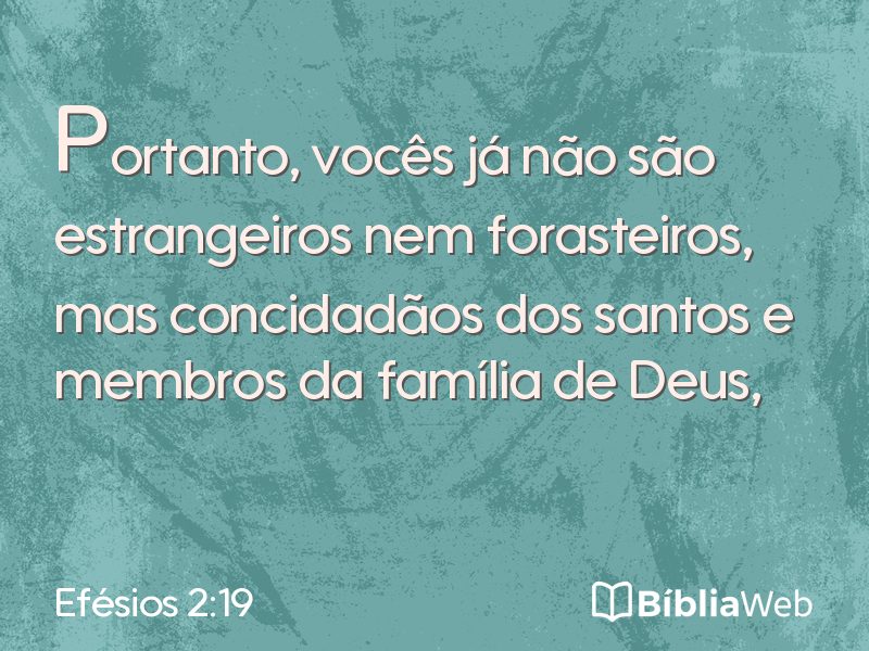 Efésios 2:19 em imagem para compartilhar