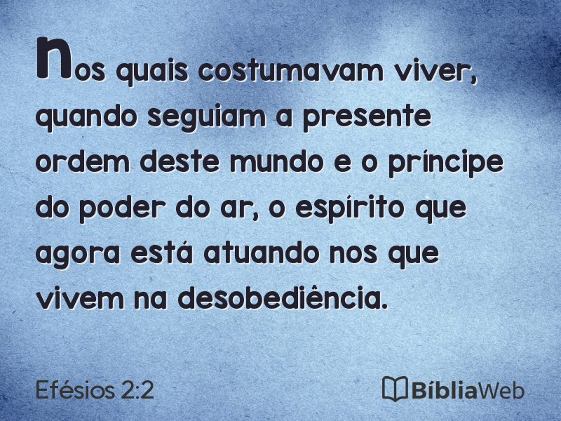 Efésios 2:2 em imagem para compartilhar