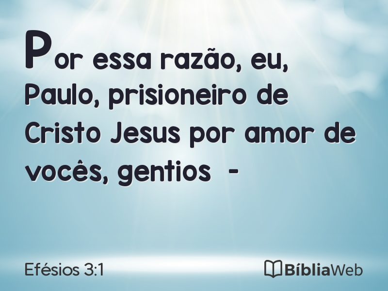 Efésios 3:1 em imagem para compartilhar