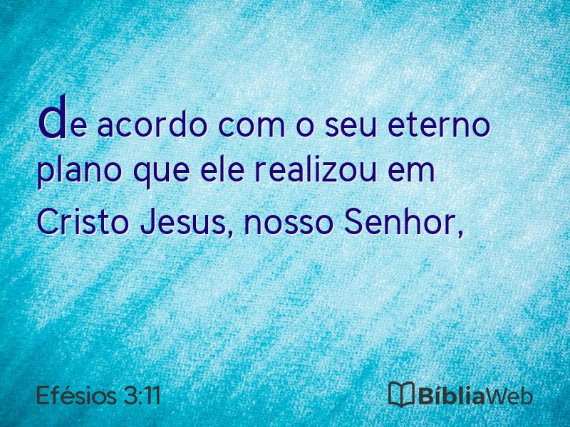 Efésios 3:11 em imagem para compartilhar