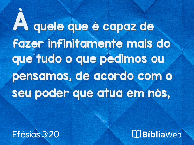 Efésios 3:20 em imagem para compartilhar