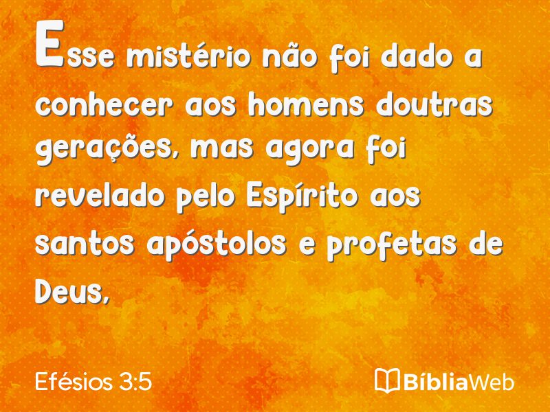 Efésios 3:5 em imagem para compartilhar