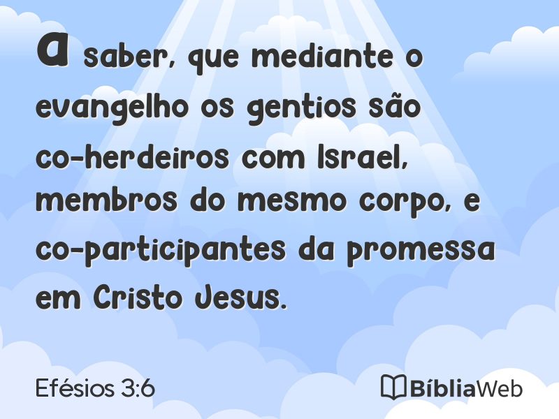 Efésios 3:6 em imagem para compartilhar
