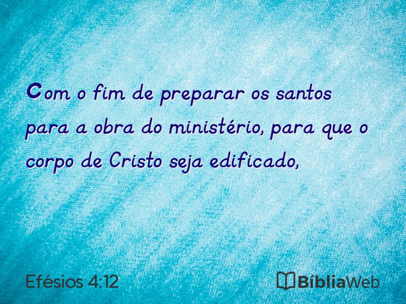 Efésios 4:12 em imagem para compartilhar