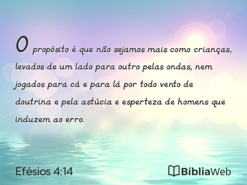 Efésios 4:14 em imagem para compartilhar