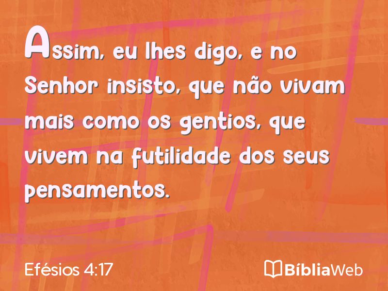 Efésios 4:17 em imagem para compartilhar