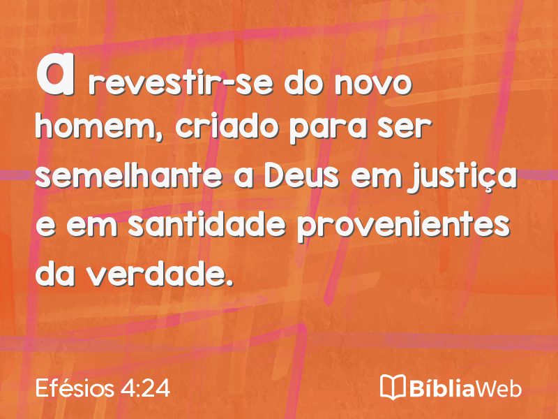 Efésios 4:24 em imagem para compartilhar