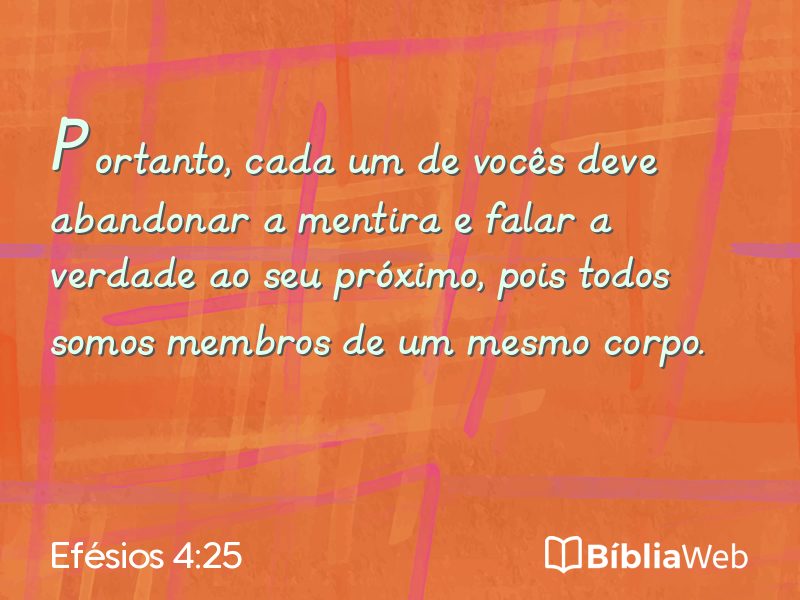 Efésios 4:25 em imagem para compartilhar