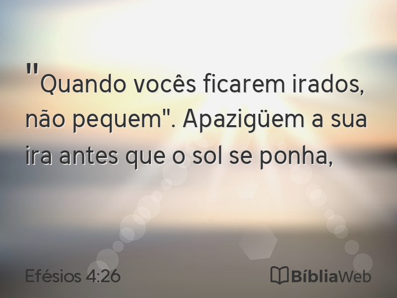 Efésios 4:26 em imagem para compartilhar