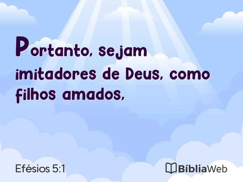 Efésios 5:1 em imagem para compartilhar