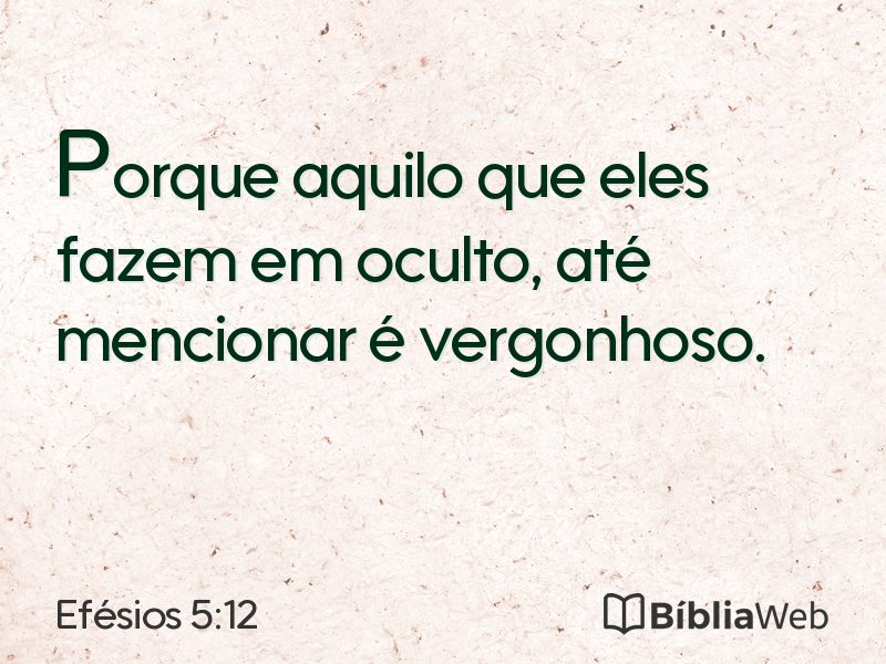 Efésios 5:12 em imagem para compartilhar