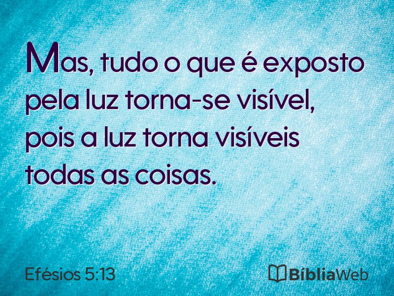 Efésios 5:13 em imagem para compartilhar