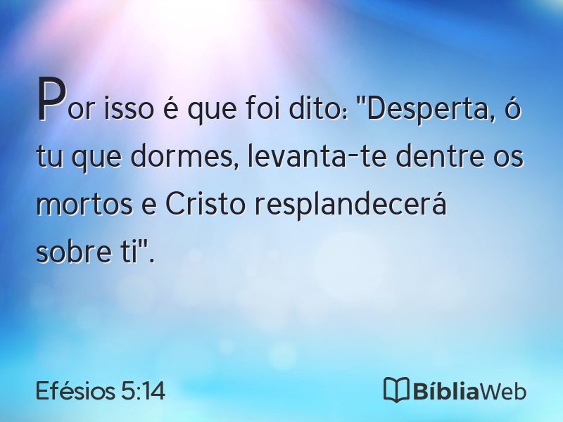 Efésios 5:14 em imagem para compartilhar