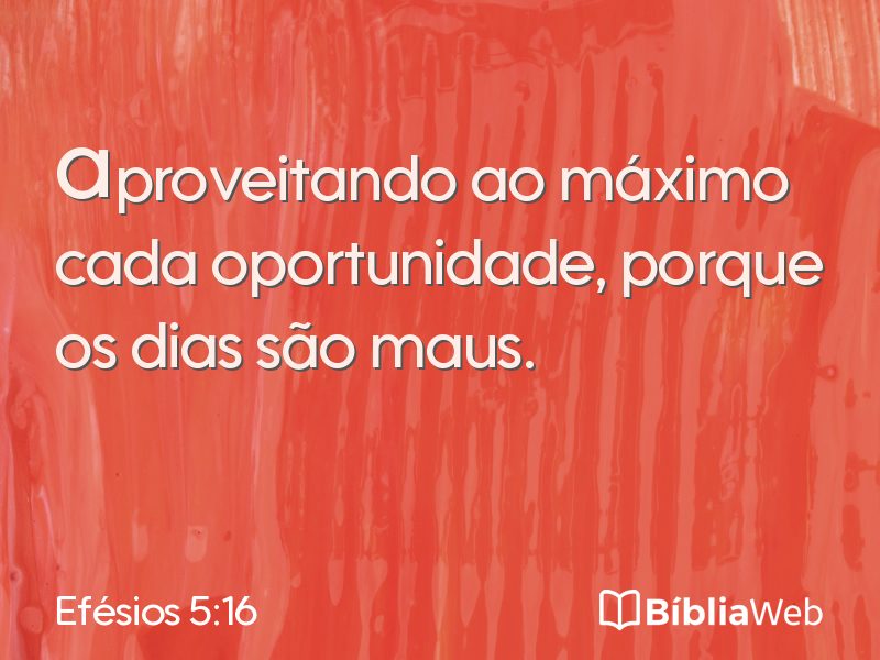 Efésios 5:16 em imagem para compartilhar