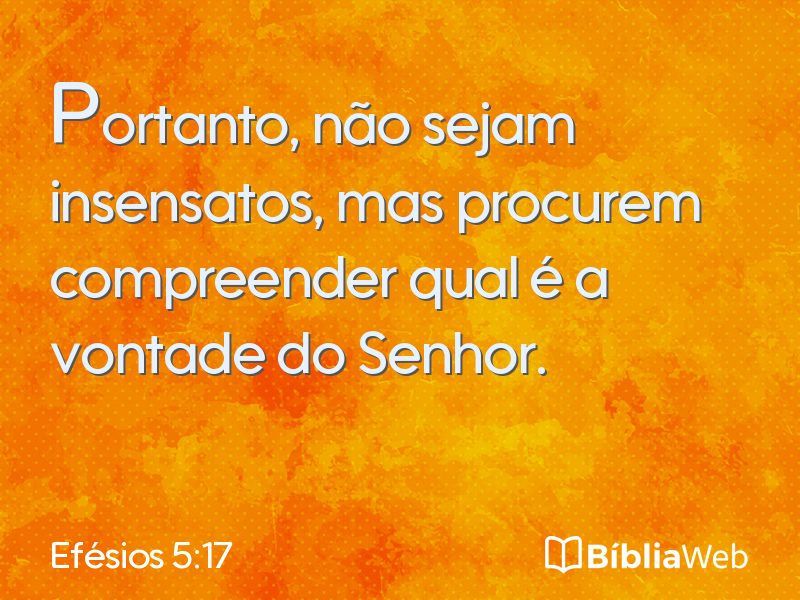 Efésios 5:17 em imagem para compartilhar