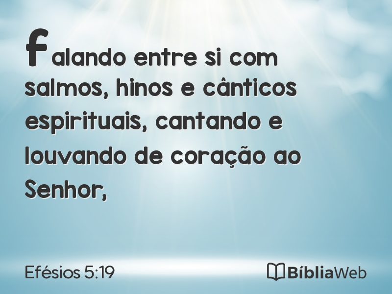 Efésios 5:19 em imagem para compartilhar