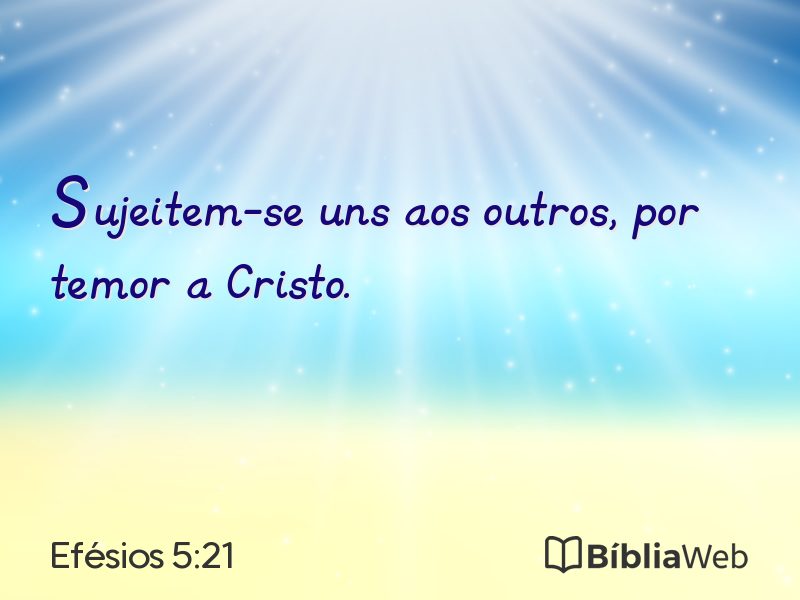 Efésios 5:21 em imagem para compartilhar